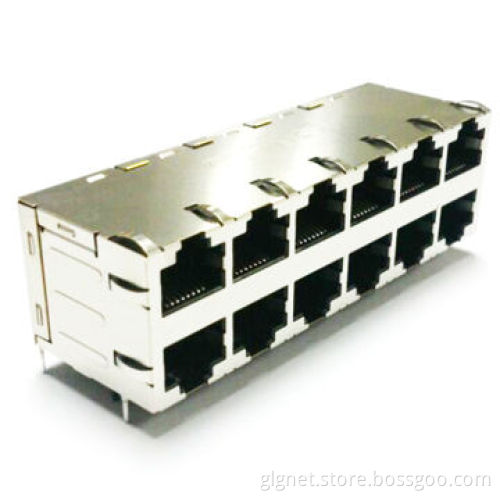 RJ45 Connectors, 2X6 Through Hole 1000Base-T W/O LED,with Transformer